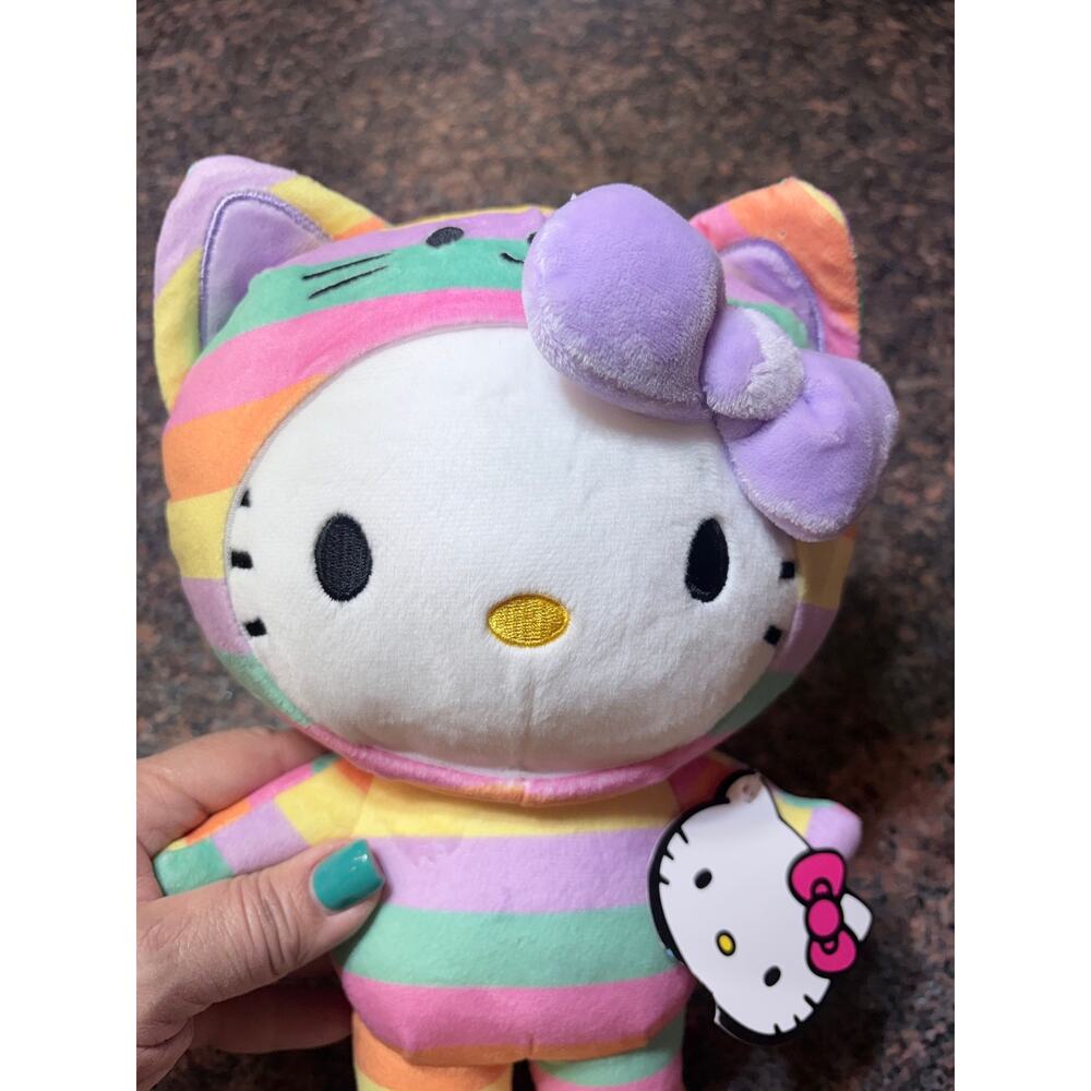 Hello Kitty Pastel Striped Cat Costume Plush - Picture 2 of 16
